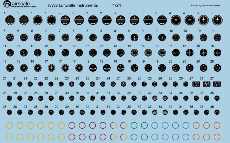 Airscale 1/24 WW2 Luftwaffe Instruments Decals
