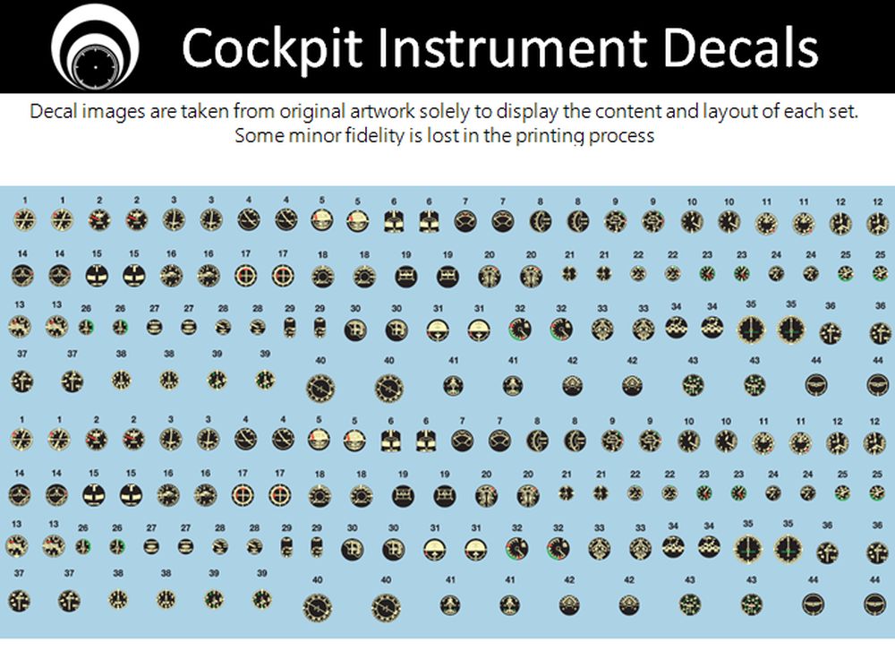 Airscale 1/48 Early Allied Jet Instruments Decals