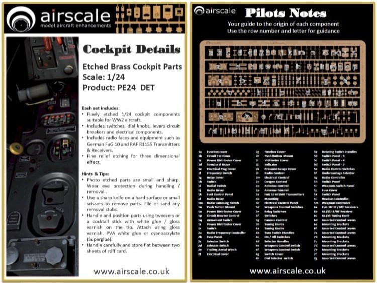 Airscale 1/24 Photo-Etched Cockpit Details