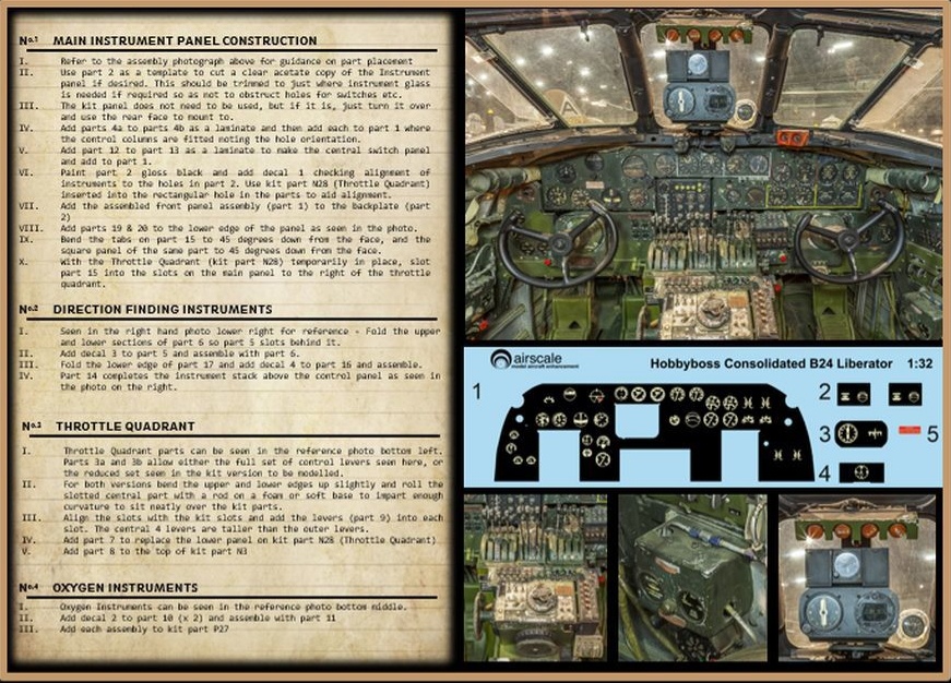 Airscale 1/32 B-24 Liberator Cockpit Details