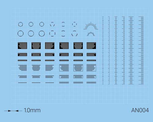 Anyz 1/32-1/35 Universal Labels and Stencils Part 2 (black) Decals