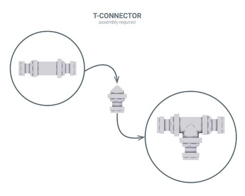 Anyz Line Connectors T-Type (scale independent) 90pcs