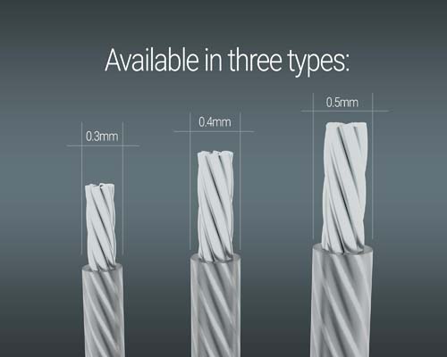 Anyz Braided Cord Ø 0.5mm (2 Meters / 79 Inches) Steel
