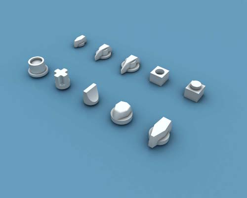 Anyz 1/32-1/35 Dials & Knobs Part 2 200 pcs