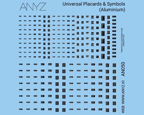 Anyz Universal Placards & Symbols (Aluminium) Scale Independent