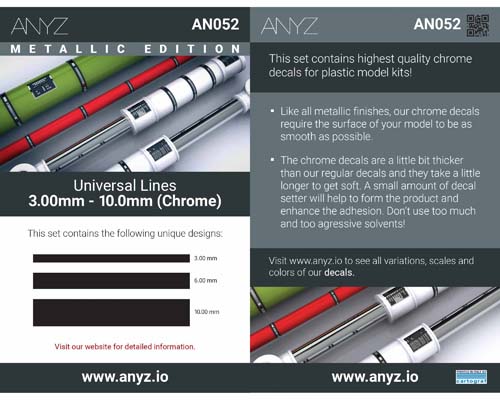 Anyz Universal Lines 3.00mm - 10.0mm (Chrome)