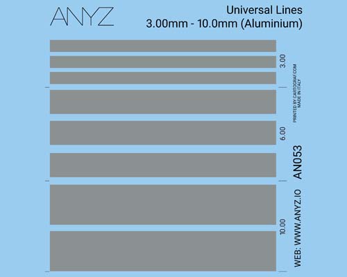 Anyz Universal Lines 3.00mm - 10.0mm (Aluminium)