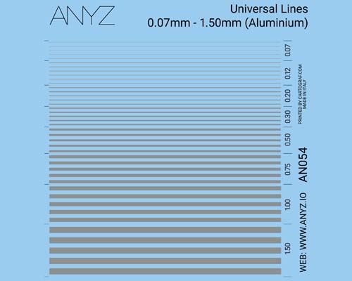 Anyz Universal Lines 0.07mm - 1.50mm (Aluminium)