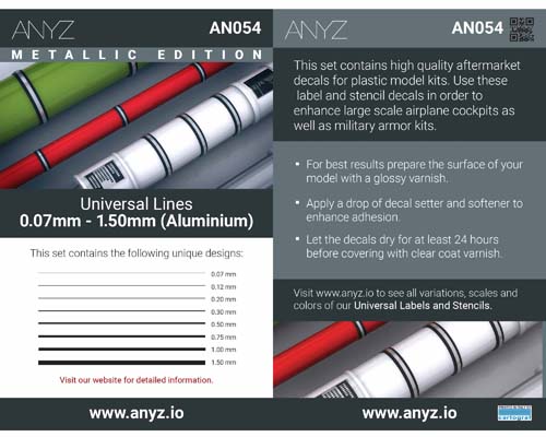 Anyz Universal Lines 0.07mm - 1.50mm (Aluminium)