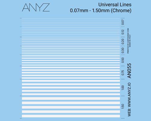 Anyz Universal Lines 0.07mm - 1.50mm (Chrome)