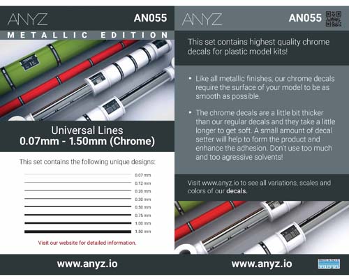 Anyz Universal Lines 0.07mm - 1.50mm (Chrome)