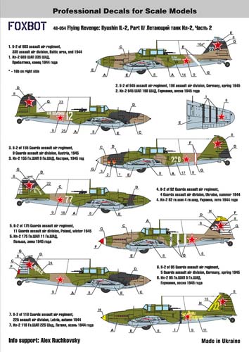 Foxbot Decals 1/48 Il-2 'Flying Revenge' Part 2 Decal Set