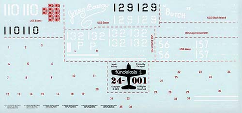 fündekals 1/24 F6F-5 Hellcats Decal Set