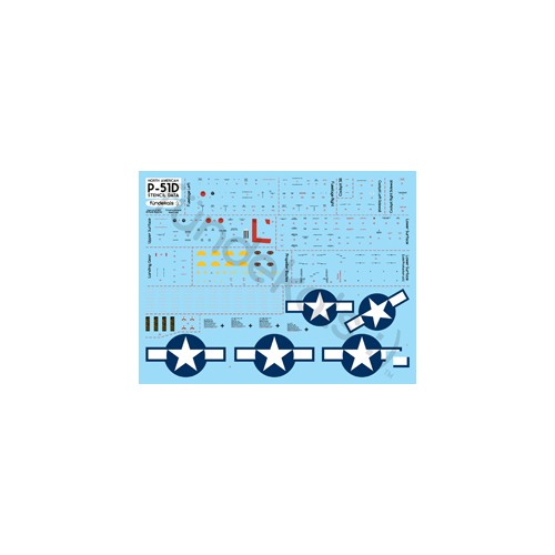 fündekals 1/32 P-51D/K Mustang Stencils Decal Set
