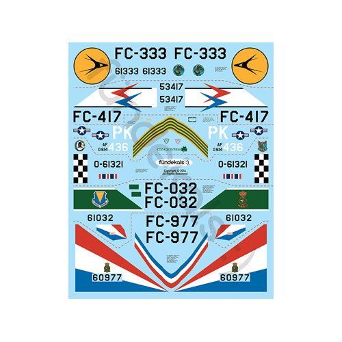 fündekals 1/48 F-102 Delta Dagger Part 2 Decal Set