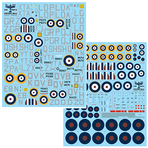fündekals 1/48 Spitfire Part 2 Decal Set