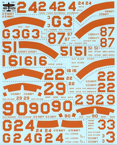 fündekals 1/48 Hellcats and Corsairs of the Naval Reserve Decal Set