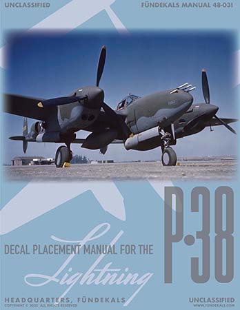 fündekals 1/48 P-38E/F/G/H Stencils Decal Set