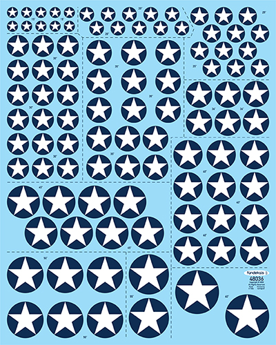 fündekals 1/48 US National Insignias 1942-1943 Decal Set