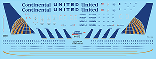 fündekals (Liveries Unlimited) 1/144 737NG United Decal Set