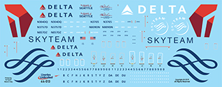 fündekals (Liveries Unlimited) 1/144 737NG Delta Decal Set