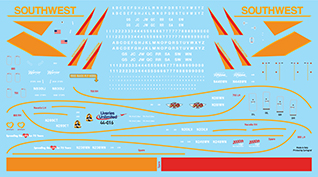 fündekals (Liveries Unlimited) 1/144 737NG Southwest Decal Set