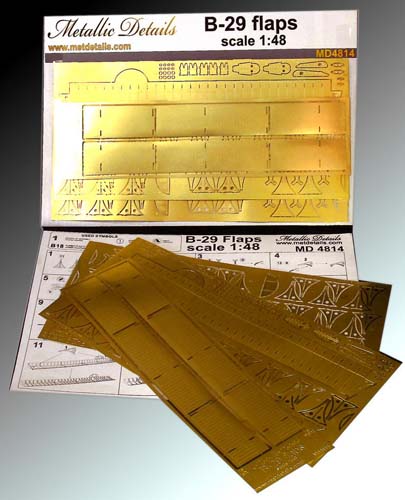 Metallic Details 1/48 B-29 Superfortress Flaps Detail Set
