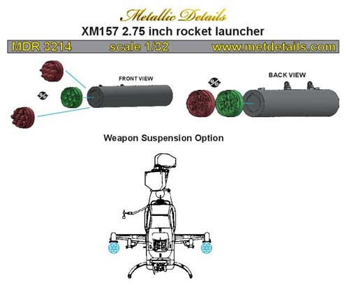 Metallic Details 1/32 XM157 Rocket Launcher