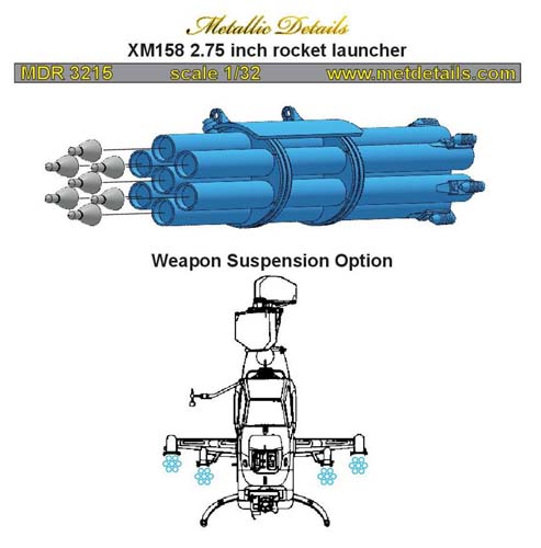 Metallic Details 1/32 XM158 Rocket Launcher