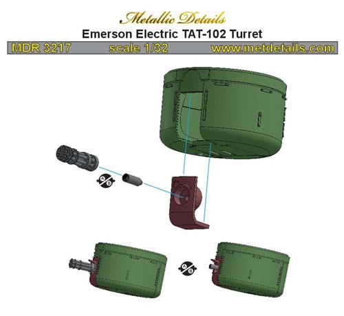 Metallic Details 1/32 Emerson TAT-102 Turret