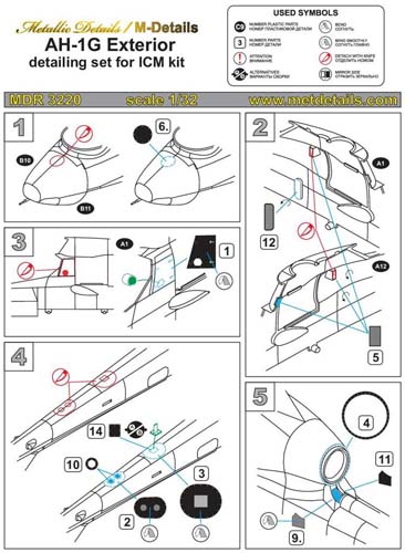 Metallic Details 1/32 AH-1G Exterior Detail Set