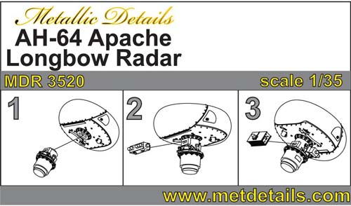 Metallic Details 1/35 AH-64D Longbow Radome Set (Zvezda)