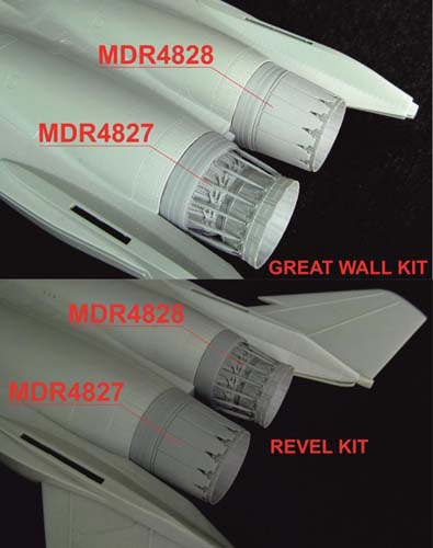 Metallic Details 1/48 F-15 Featherless Open Afterburner Nozzle Set