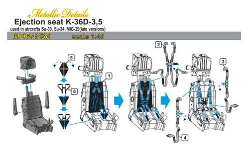 Metallic Details 1/48 K-36D-3.5 Ejection Seats Set