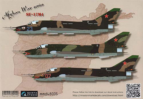 Mission Mark Decals 1/48 Su-17M4 Afghan War Service Decal Set