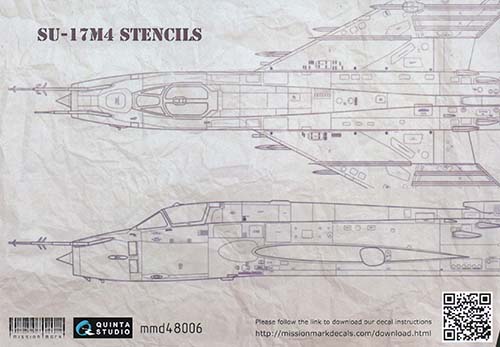 Mission Mark Decals 1/48 Su-17M4 Airframe Stencils Decal Set