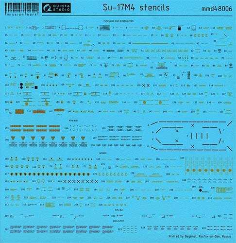 Mission Mark Decals 1/48 Su-17M4 Airframe Stencils Decal Set