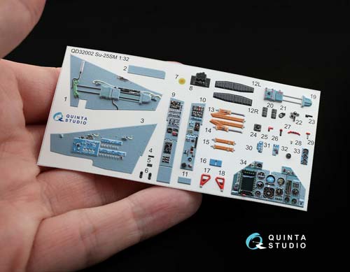 QUINTA STUDIO(QD32006)1/32 スホーイ Su-25UB用内装3Dデカール