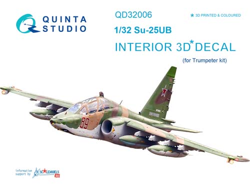 Quinta Studio 1/32 Su-25UB Frogfoot Interior Detail Set