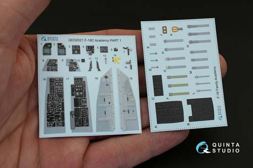 Quinta Studio 1/32 F-16C Fighting Falcon Interior Detail Set