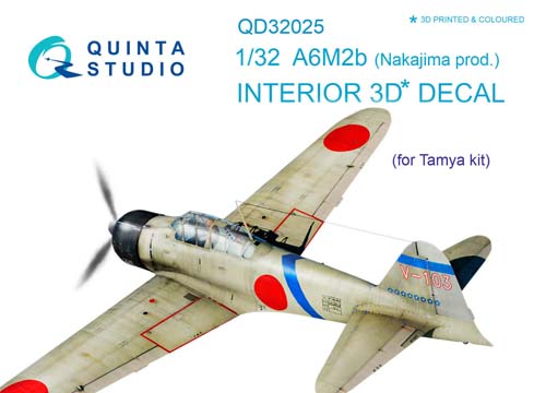Quinta Studio 1/32 A6M2 Zero (Nakajima Green) Interior Detail Set