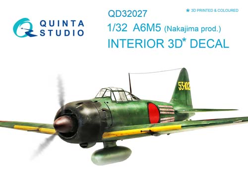 Quinta Studio 1/32 A6M5 Zero (Nakajima Green) Interior Detail Set