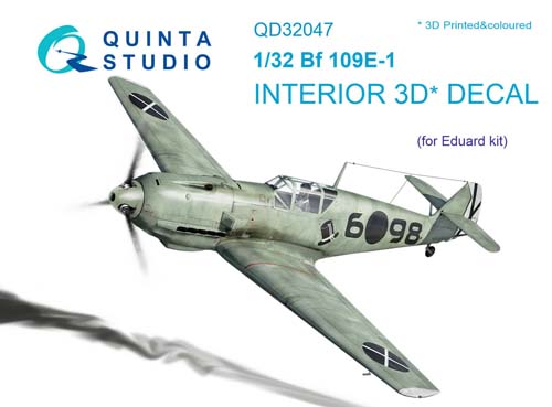 Quinta Studio 1/32 Bf 109E-1 Interior Detail Set