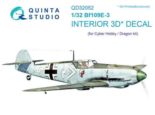 Quinta Studio 1/32 Bf 109E-3 Interior Detail Set