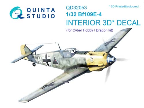 Quinta Studio 1/32 Bf 109E-4 Interior Detail Set