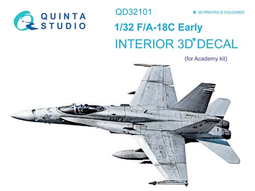 Quinta Studio 1/32 F/A-18C early Hornet Interior Detail Set