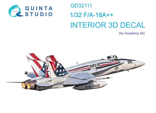 Quinta Studio 1/32 F/A-18A++ Hornet Interior Detail Set