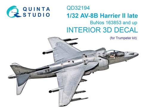 Quinta Studio 1/32 AV-8B late Interior Detail Set