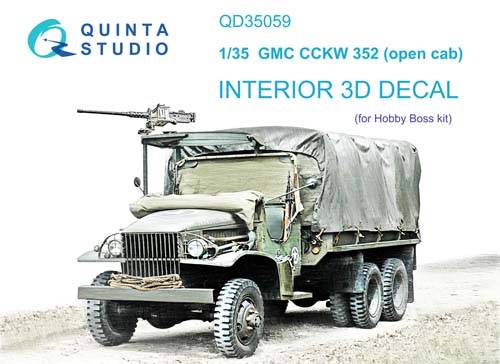 Quinta Studio 1/35 GMC CCKW 352 (open) Interior Detail Set