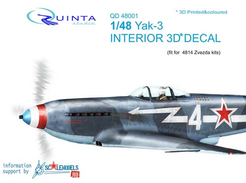 Quinta Studio 1/48 Yak-3 Interior Detail Set